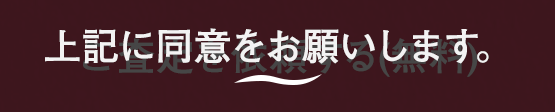 上記に同意お願いします。